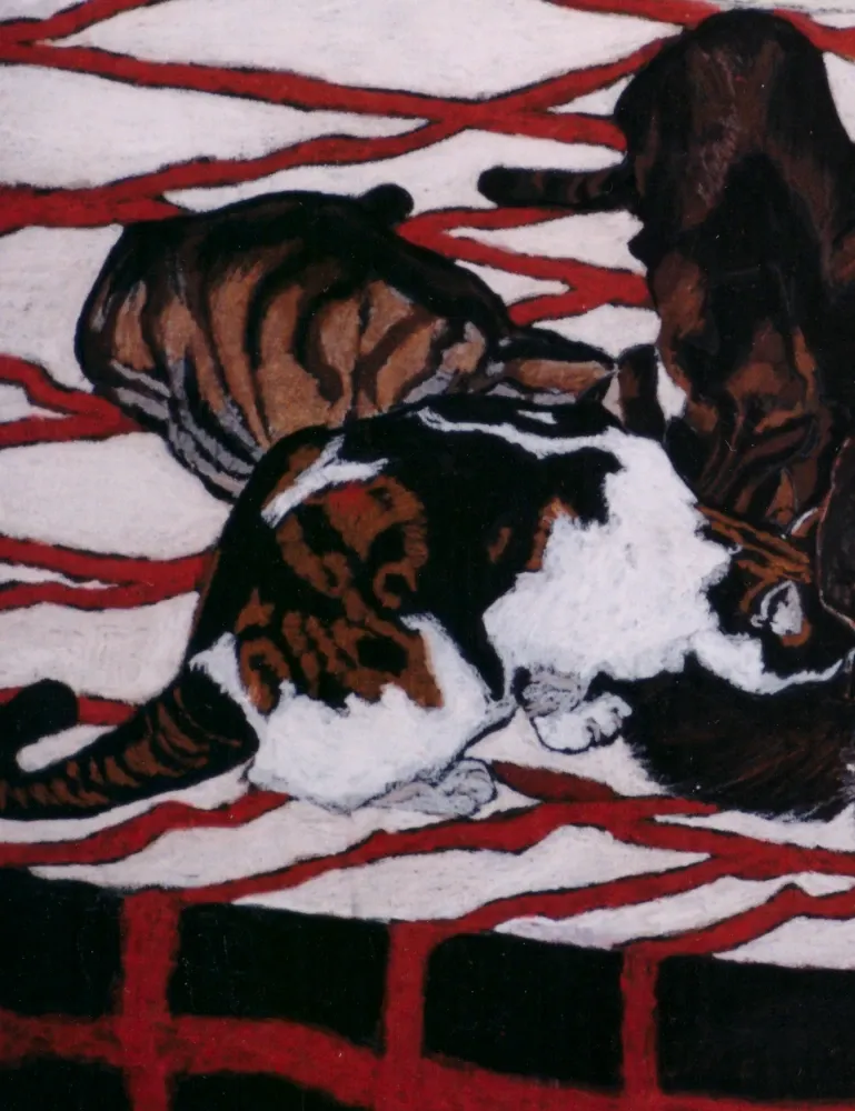 Cats on Kitchen Table 1