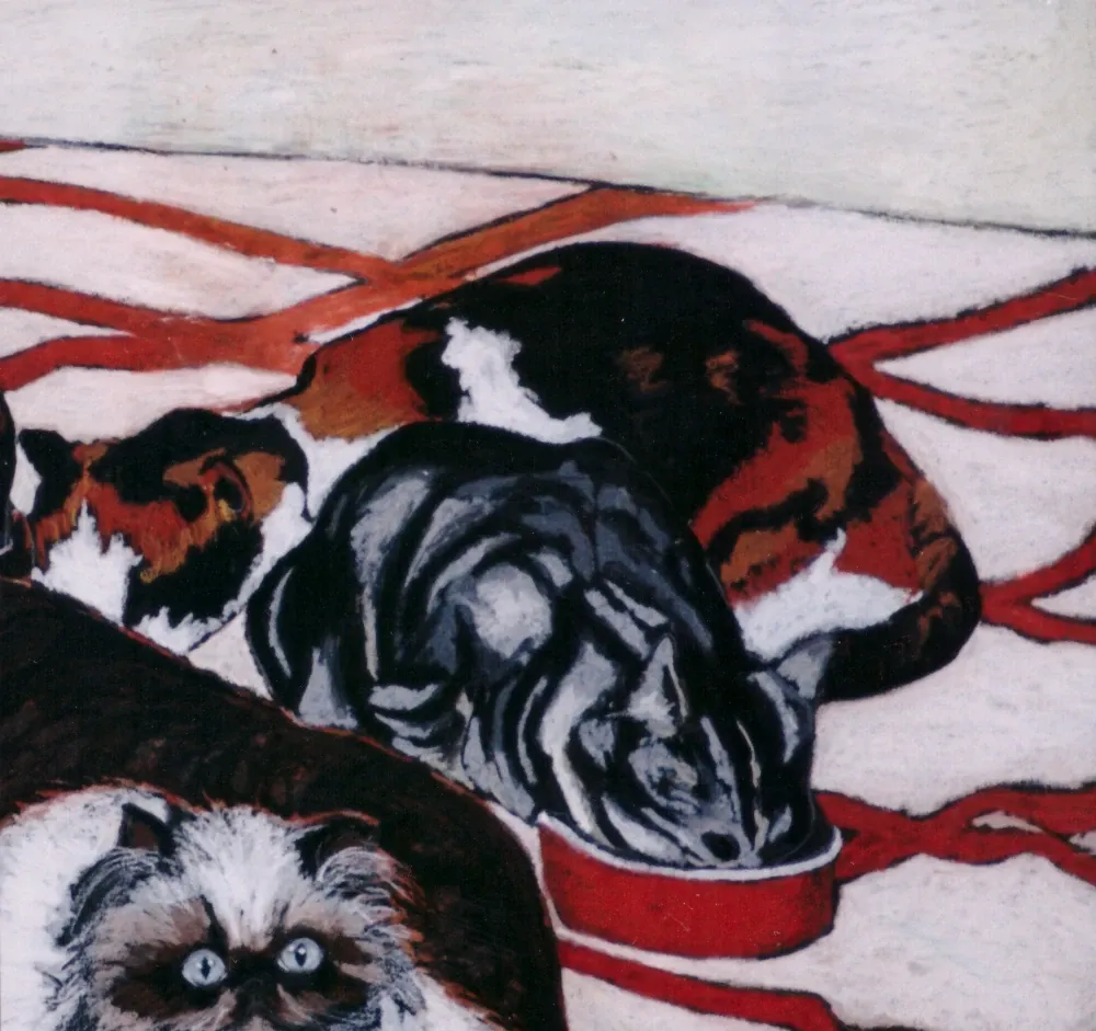 Cats on Kitchen Table 2