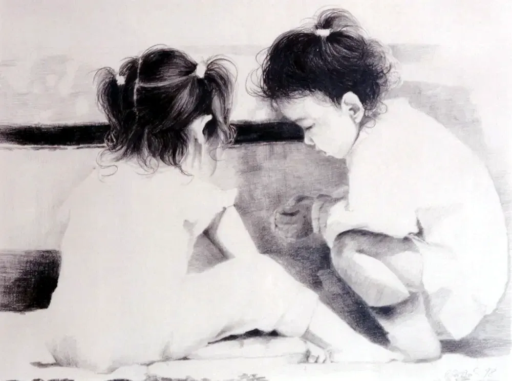Two Girls Playing